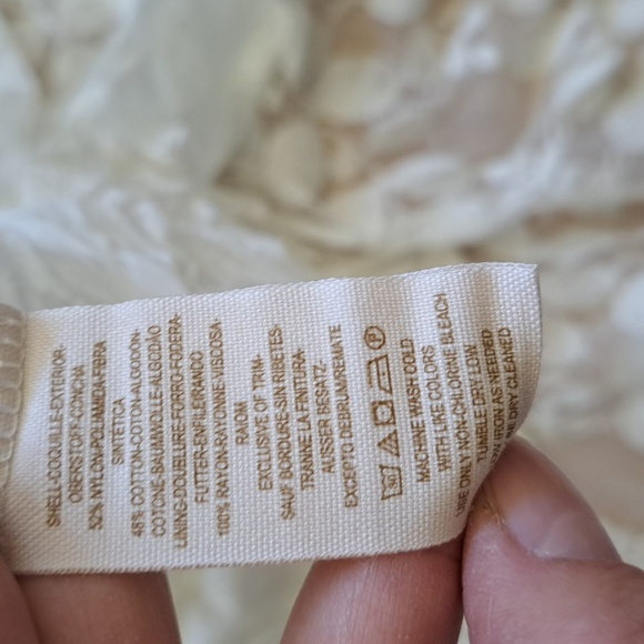 Free People Lace A Symmetrical Short Dressy 3 Quarter Sleeve Sheer Dress. - Picture 7 of 7